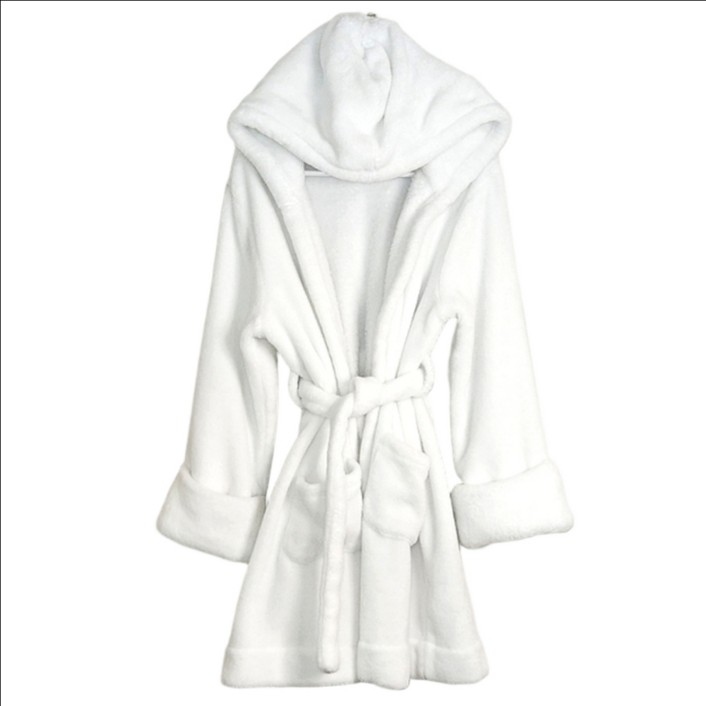 GAP Kids White Recycled Fuzzy Robe, Size 6 ~ EUC - Picture 3 of 5